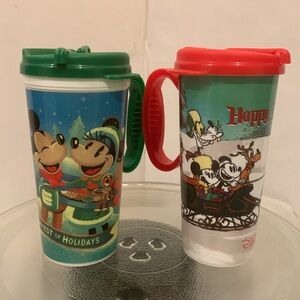 Disney theme park travel mug tumblers with lids set of 2
